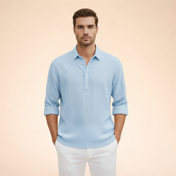 Dario | Polo Uomo Manica Lunga – Traspirante, Leggera & Elegante 0