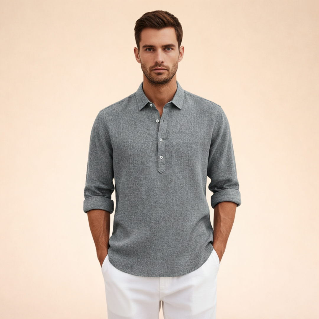 Dario | Polo Uomo Manica Lunga – Traspirante, Leggera & Elegante 1