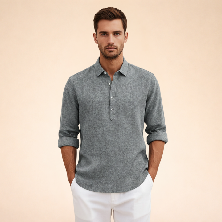 Dario | Polo Uomo Manica Lunga – Traspirante, Leggera & Elegante 1