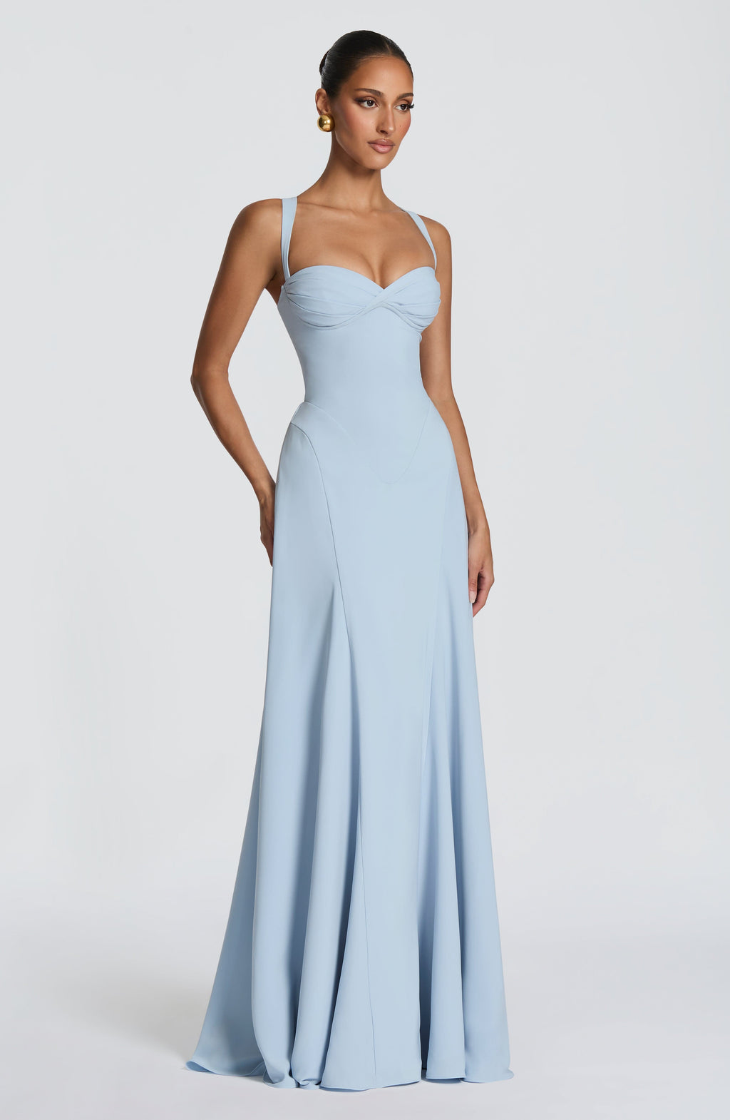 Diana | Abito Cerimonia Donna Scollo a Cuore Elegante Maxi Estivo 5