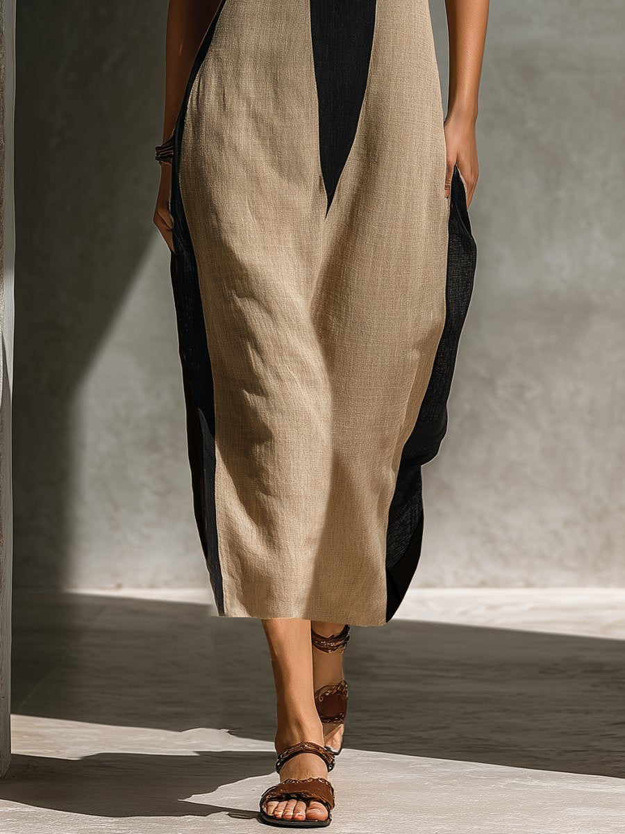 Diana | Elegante Abito Midi Halter con Scollo a Buco della Serratura 3