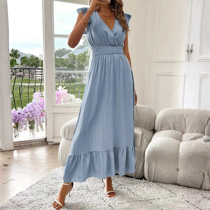 Diana | Elegante Abito da Donna Maxi con Volant per Cerimonie e Occasioni Speciali 10