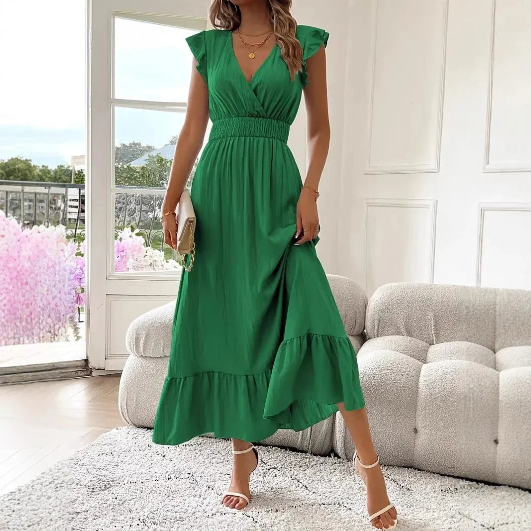 Diana | Elegante Abito da Donna Maxi con Volant per Cerimonie e Occasioni Speciali 3