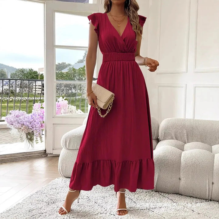 Diana | Elegante Abito da Donna Maxi con Volant per Cerimonie e Occasioni Speciali 6