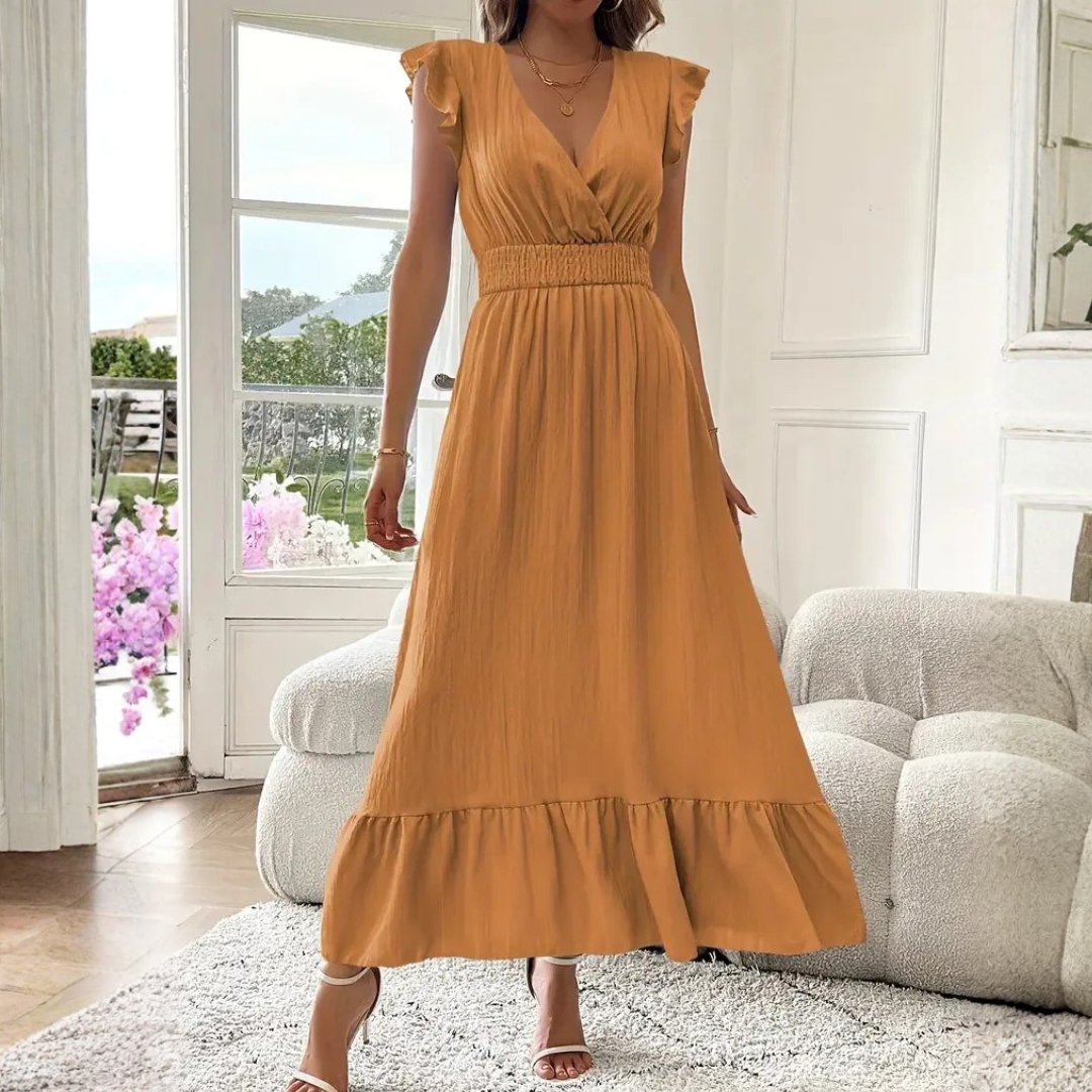 Diana | Elegante Abito da Donna Maxi con Volant per Cerimonie e Occasioni Speciali 7