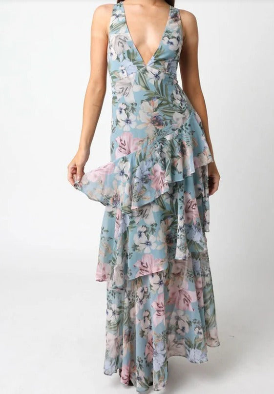 Diana | Elegante e Fluido Maxi Abito Romantico con Balze 11