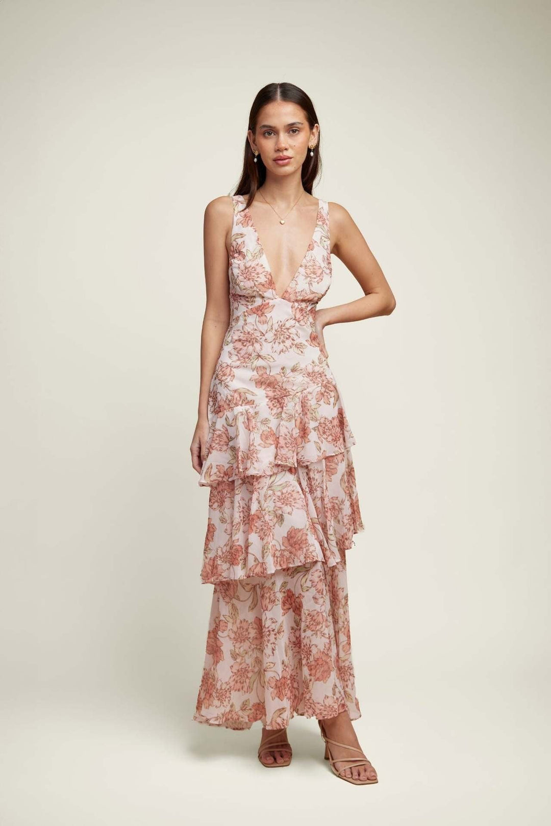 Diana | Elegante e Fluido Maxi Abito Romantico con Balze 3