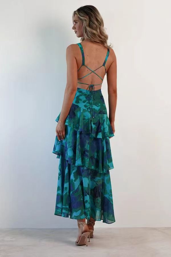 Diana | Elegante e Fluido Maxi Abito Romantico con Balze 4
