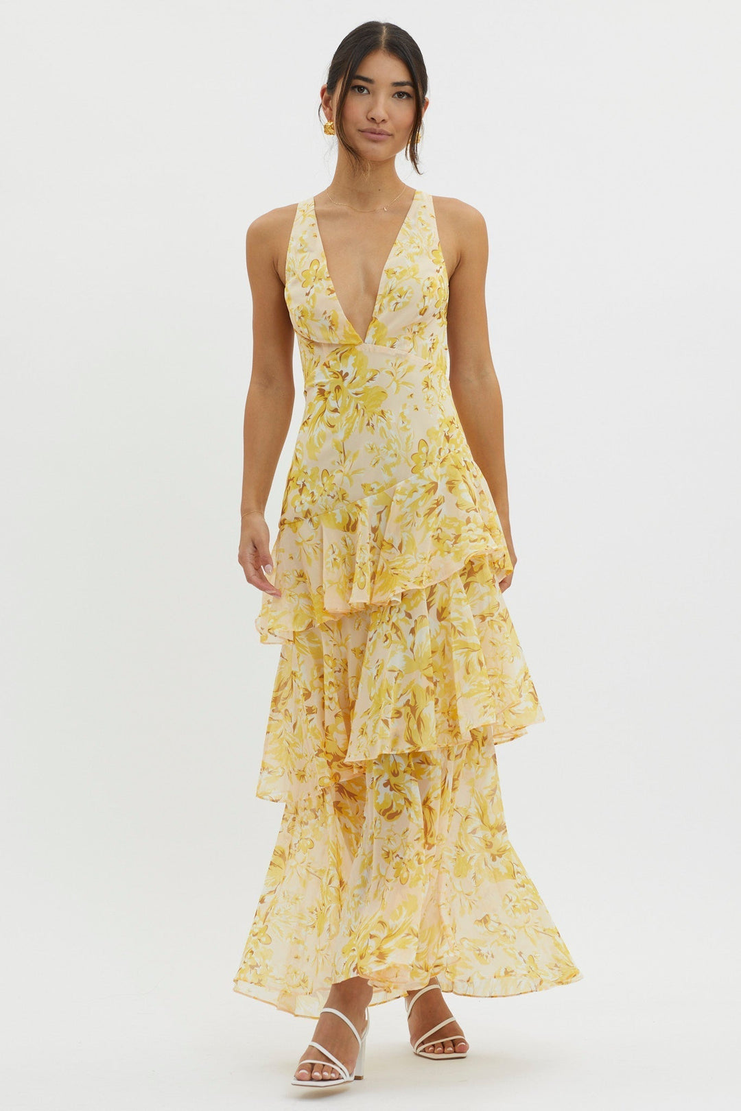 Diana | Elegante e Fluido Maxi Abito Romantico con Balze 7