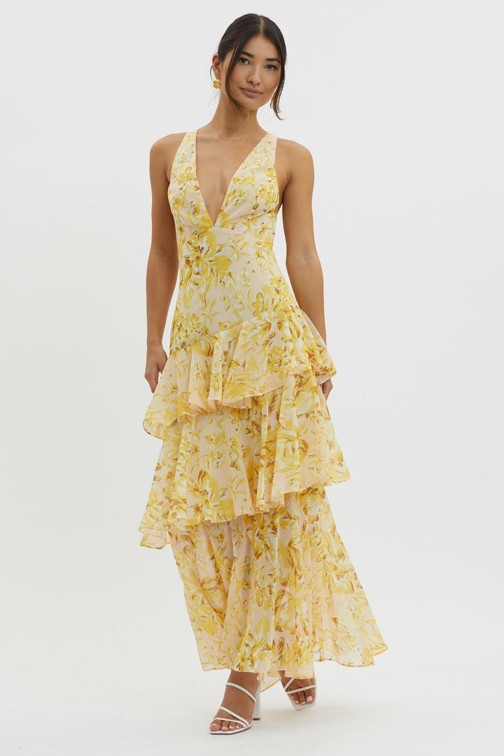 Diana | Elegante e Fluido Maxi Abito Romantico con Balze 8