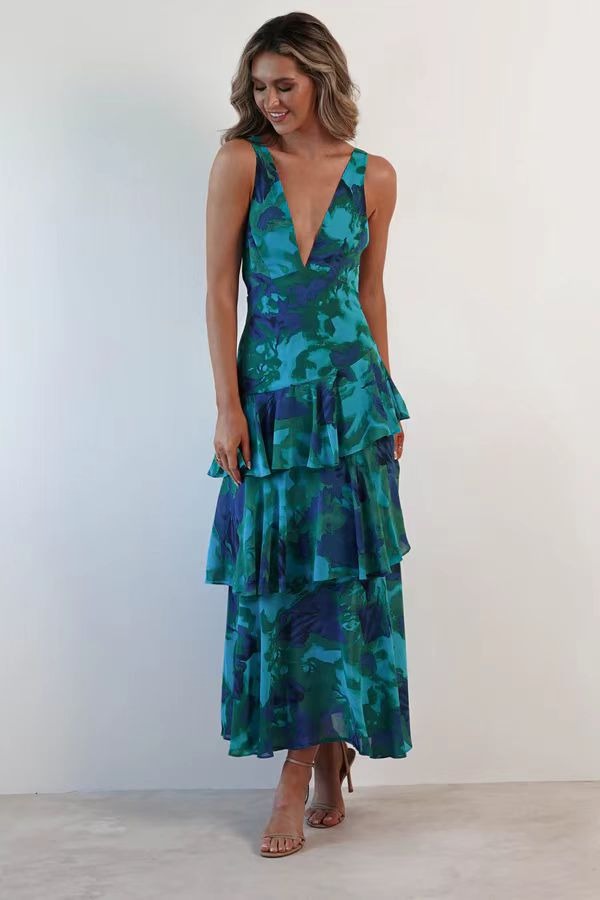Diana | Elegante e Fluido Maxi Abito Romantico con Balze 9