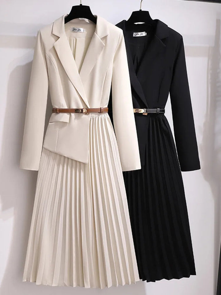 Doreen | Elegante Abito Midi a Pieghe in Stile Blazer 4