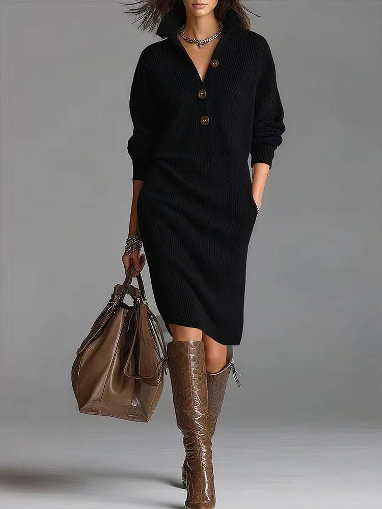 Dorella | Elegante Abito Donna in Maglia con Vita Sottolineata – Vestiti Eleganti per Ogni Occasione 0
