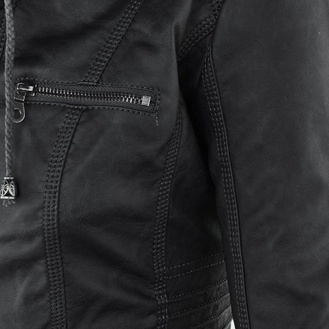 Dorella | Elegante Giacca Pelle Donna con Cappuccio Rimovibile per Comfort e Stile 3