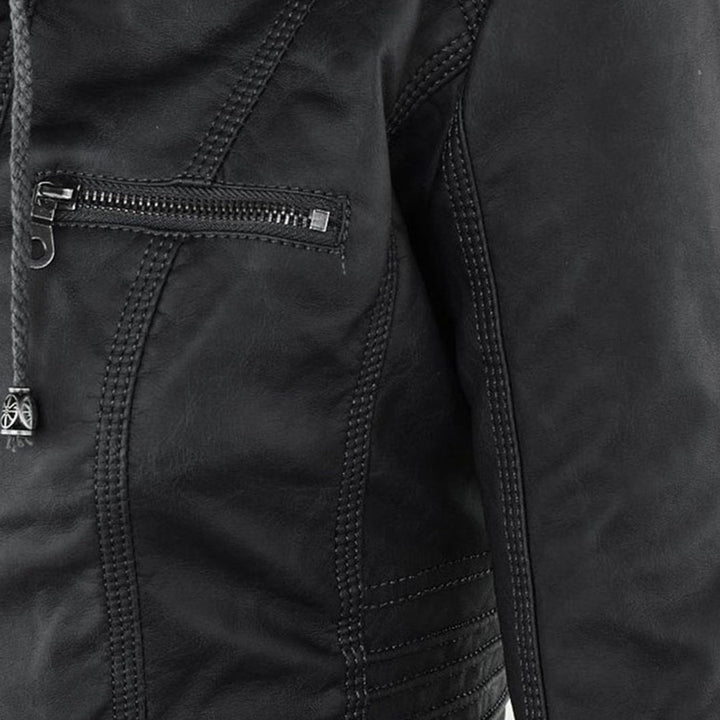 Dorella | Elegante Giacca Pelle Donna con Cappuccio Rimovibile per Comfort e Stile 3