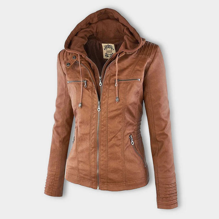 Dorella | Elegante Giacca Pelle Donna con Cappuccio Rimovibile per Comfort e Stile 6