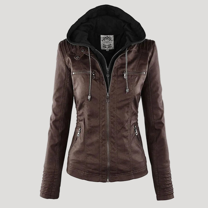 Dorella | Elegante Giacca Pelle Donna con Cappuccio Rimovibile per Comfort e Stile 9