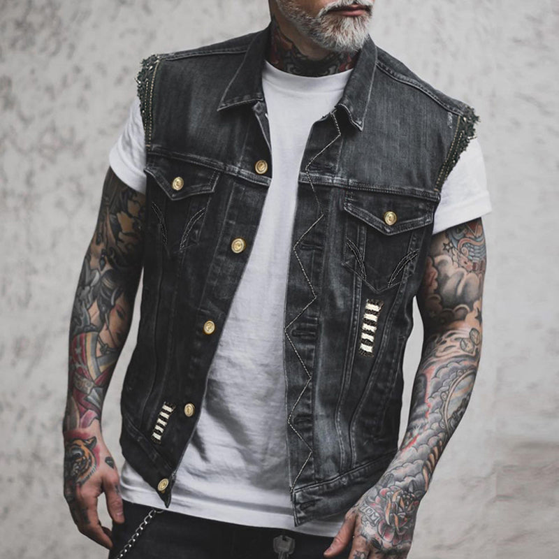 Drune | Gilet in denim da uomo: casual, versatile e comodo 0
