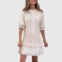 Mila | Abito maglione elegante e classico con lavorazione a trecce