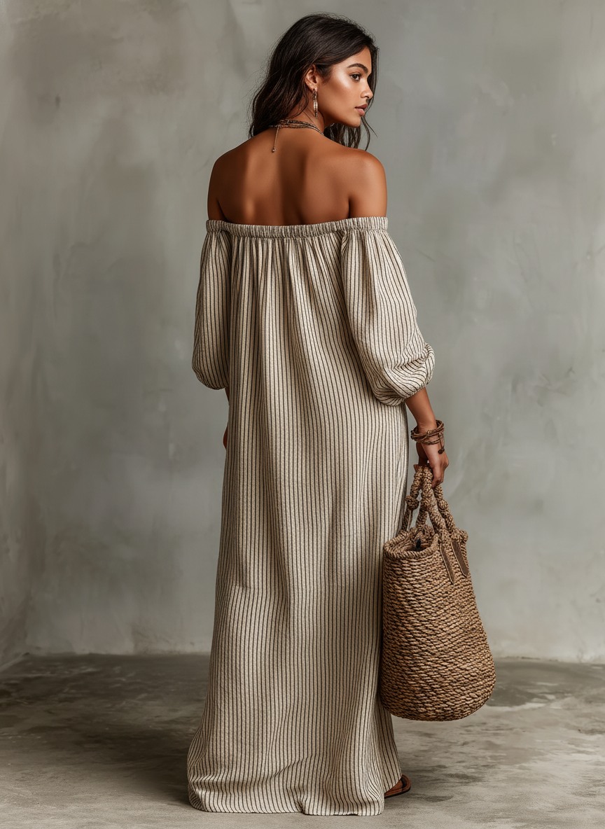 Elara | Elegante e Leggero Abito Maxi con Spalle Scoperte per Estate 4