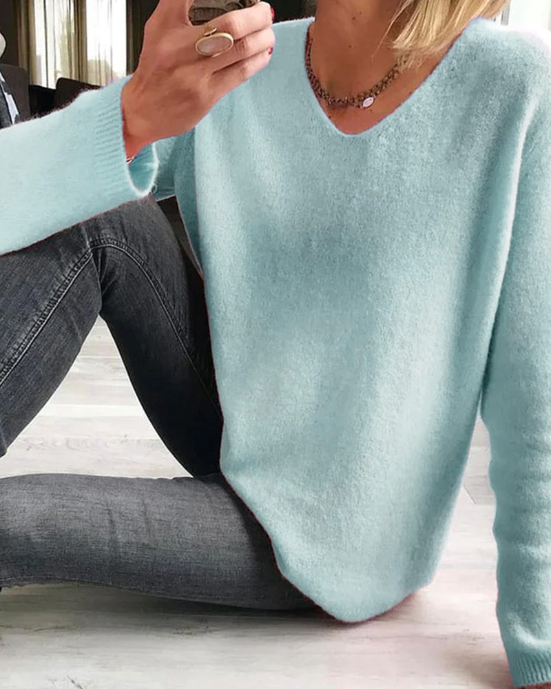 Elara | Maglia Elegante e Comoda con Scollo a V e Maniche Lunghe 1