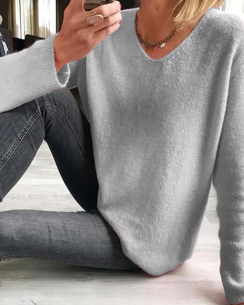 Elara | Maglia Elegante e Comoda con Scollo a V e Maniche Lunghe 5