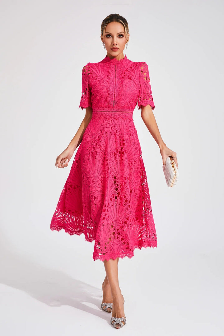 Elena | Elegante Abito da Donna Midi con Pizzo - Perfetto per Cerimonie e Occasioni Speciali 5