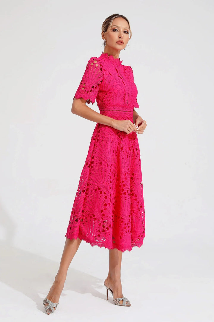 Elena | Elegante Abito da Donna Midi con Pizzo - Perfetto per Cerimonie e Occasioni Speciali 6