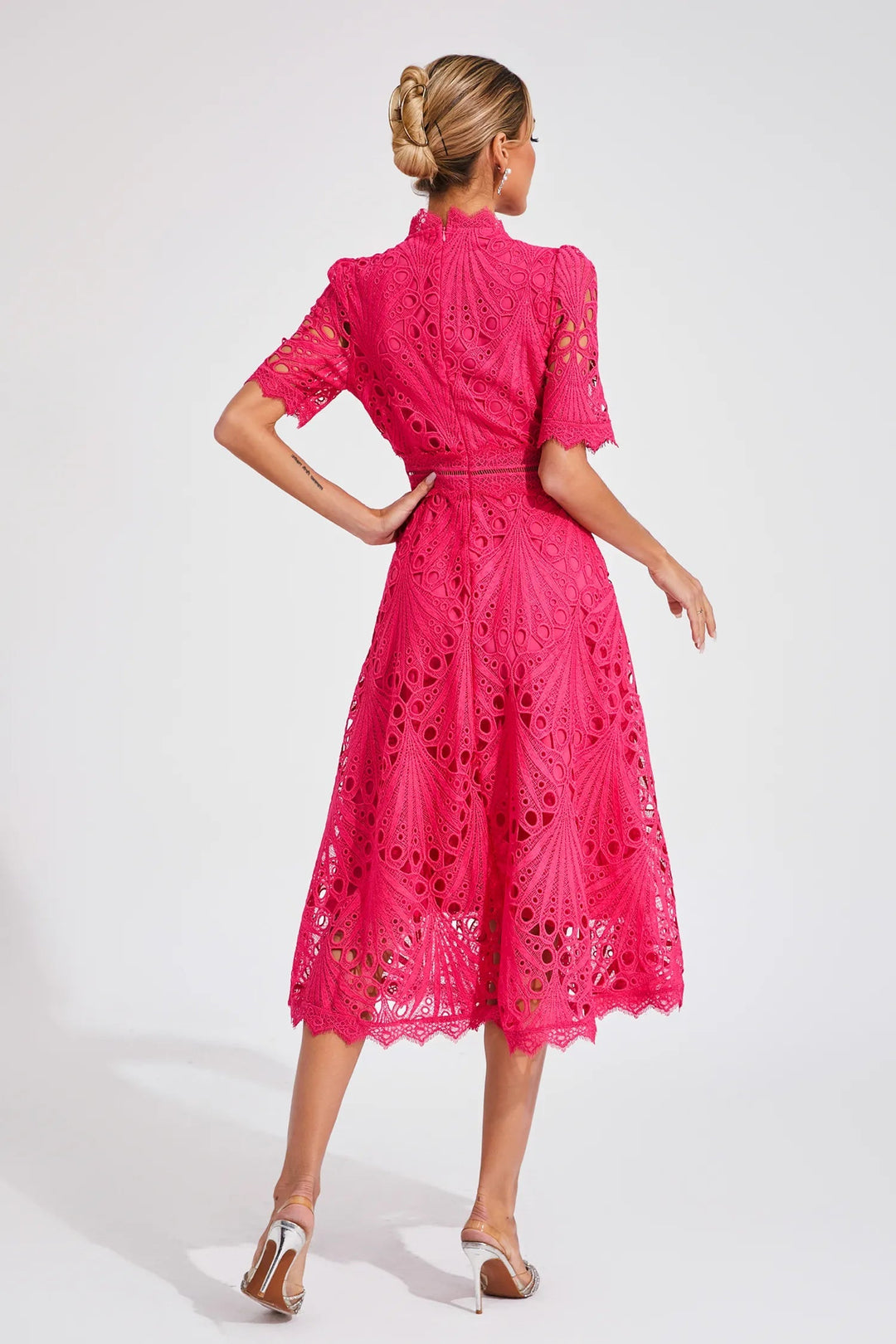 Elena | Elegante Abito da Donna Midi con Pizzo - Perfetto per Cerimonie e Occasioni Speciali 7