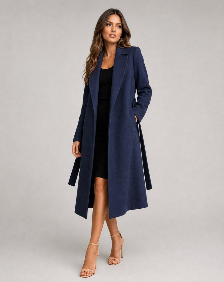 Elena | Elegante e caldo trench in misto lana 1
