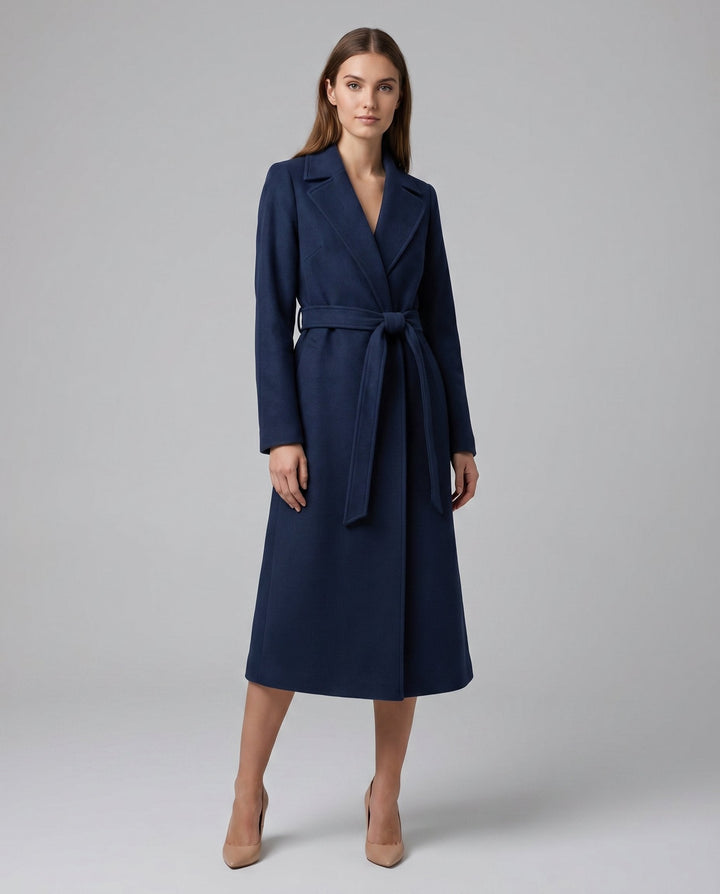 Elena | Elegante e caldo trench in misto lana 2