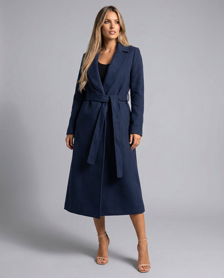 Elena | Elegante e caldo trench in misto lana 3