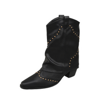 Eleanor | Damen Westernstiefel mit Nieten und mittelhohem Absatz