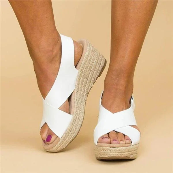 Elisa | Sandali Ortopedici Eleganti Donna Traspiranti Con Zeppa 0
