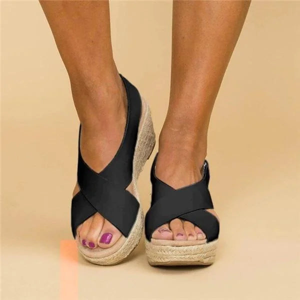 Elisa | Sandali Ortopedici Eleganti Donna Traspiranti Con Zeppa 2