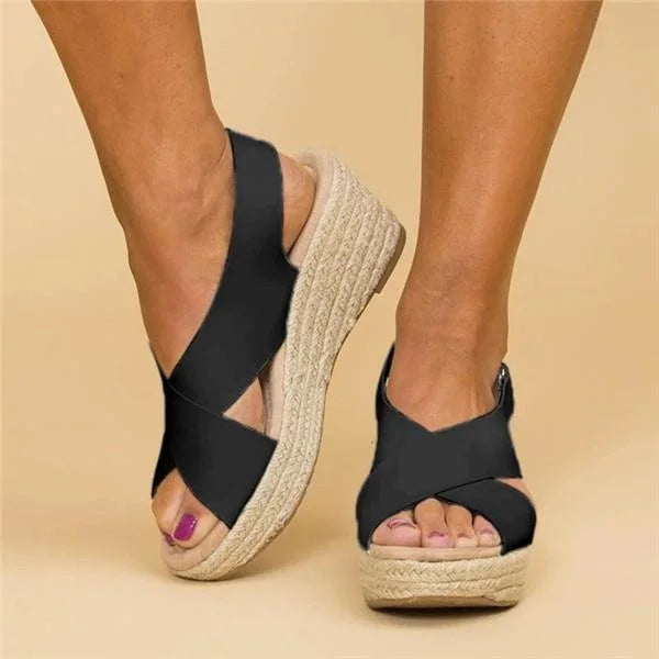 Elisa | Sandali Ortopedici Eleganti Donna Traspiranti Con Zeppa 5