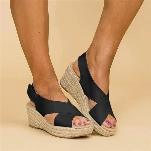 Elisa | Sandali Ortopedici Eleganti Donna Traspiranti Con Zeppa 6