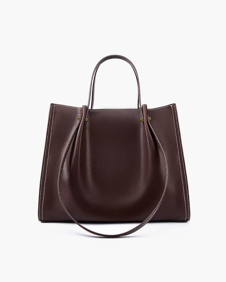 Elowen | Elegante borsa tote in ecopelle con cuciture a contrasto 2
