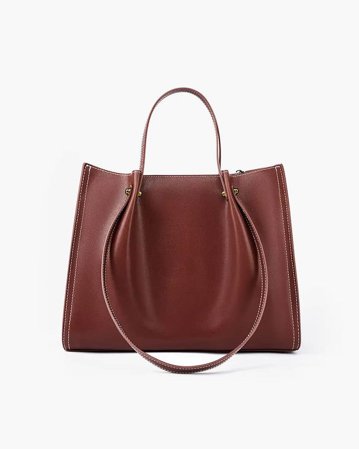 Elowen | Elegante borsa tote in ecopelle con cuciture a contrasto 3