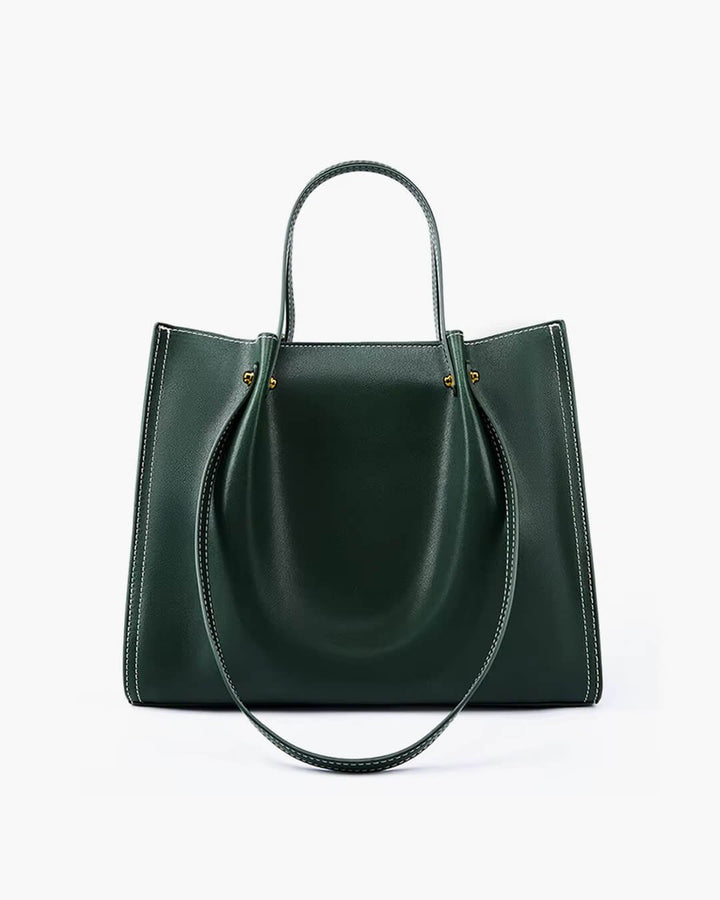 Elowen | Elegante borsa tote in ecopelle con cuciture a contrasto 4