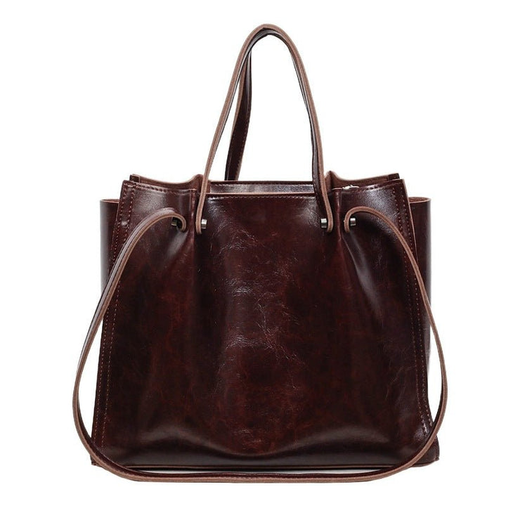 Elowen | Elegante borsa tote in ecopelle con cuciture a contrasto 6