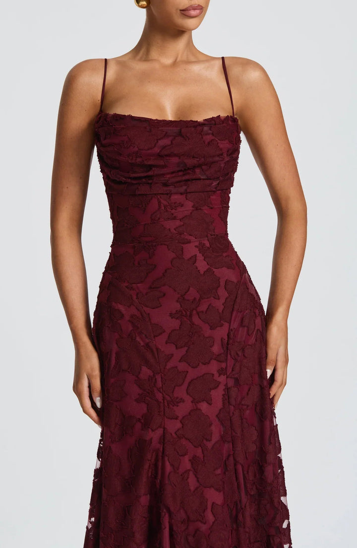 Elysia | Abito da Sposa Floreale Maxi A-Linea Elegante con Spalline Sottili 4