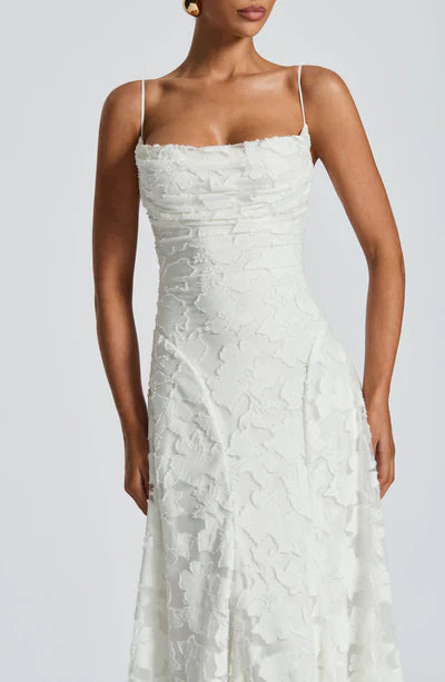 Elysia | Abito da Sposa Floreale Maxi A-Linea Elegante con Spalline Sottili 7