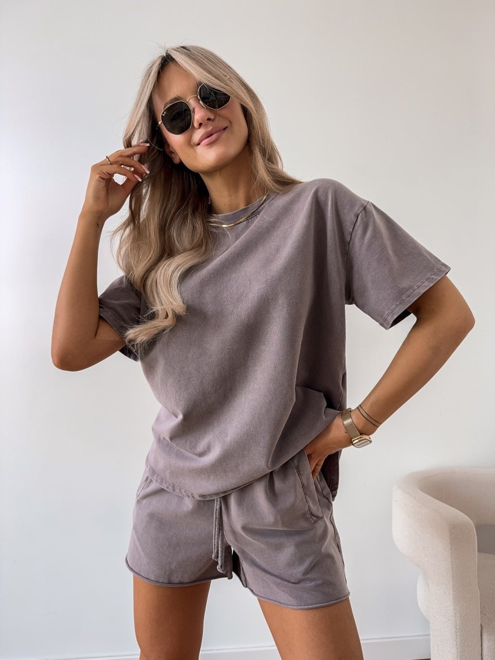 Elysia | Comodo, Traspirante & Oversize Set in Cotone con Maglietta e Pantaloncini 4