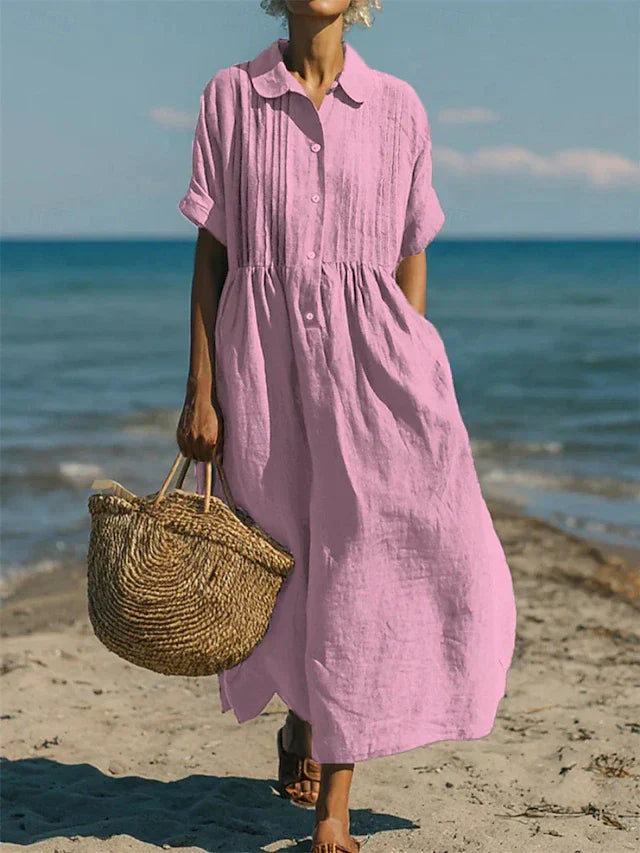 Elysia | Elegante Abito Donna Chemisier in Cotone Traspirante - Perfetto per Occasioni e Stile Casual 3