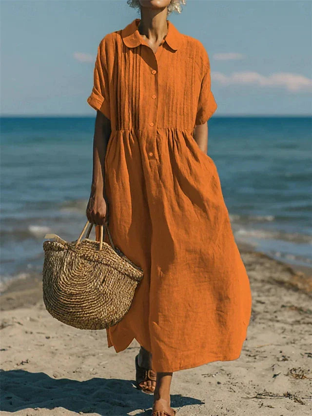 Elysia | Elegante Abito Donna Chemisier in Cotone Traspirante - Perfetto per Occasioni e Stile Casual 4