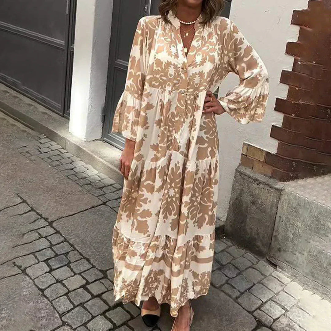 Elysia | Elegante Abito Midi Floreale da Donna – Comodo e Versatile 0