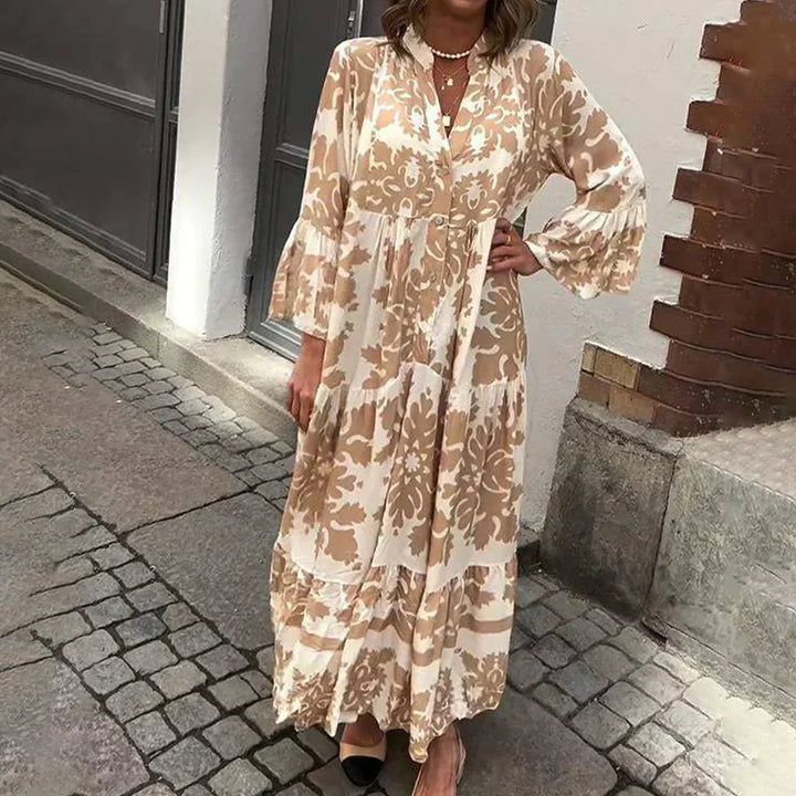 Elysia | Elegante Abito Midi Floreale da Donna – Comodo e Versatile 0