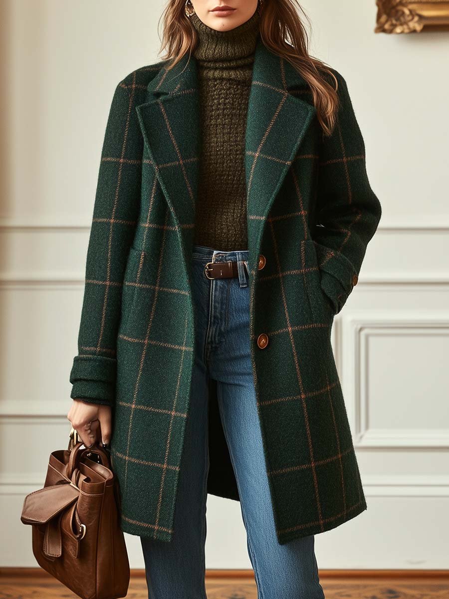 Elysia | Elegante, Caldo &amp; Senza Tempo Cappotto in Tweed per Donna 0