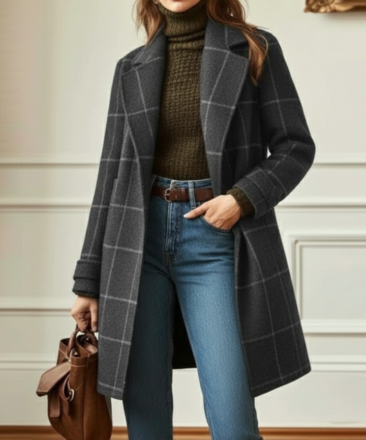 Elysia | Elegante, Caldo &amp; Senza Tempo Cappotto in Tweed per Donna 2